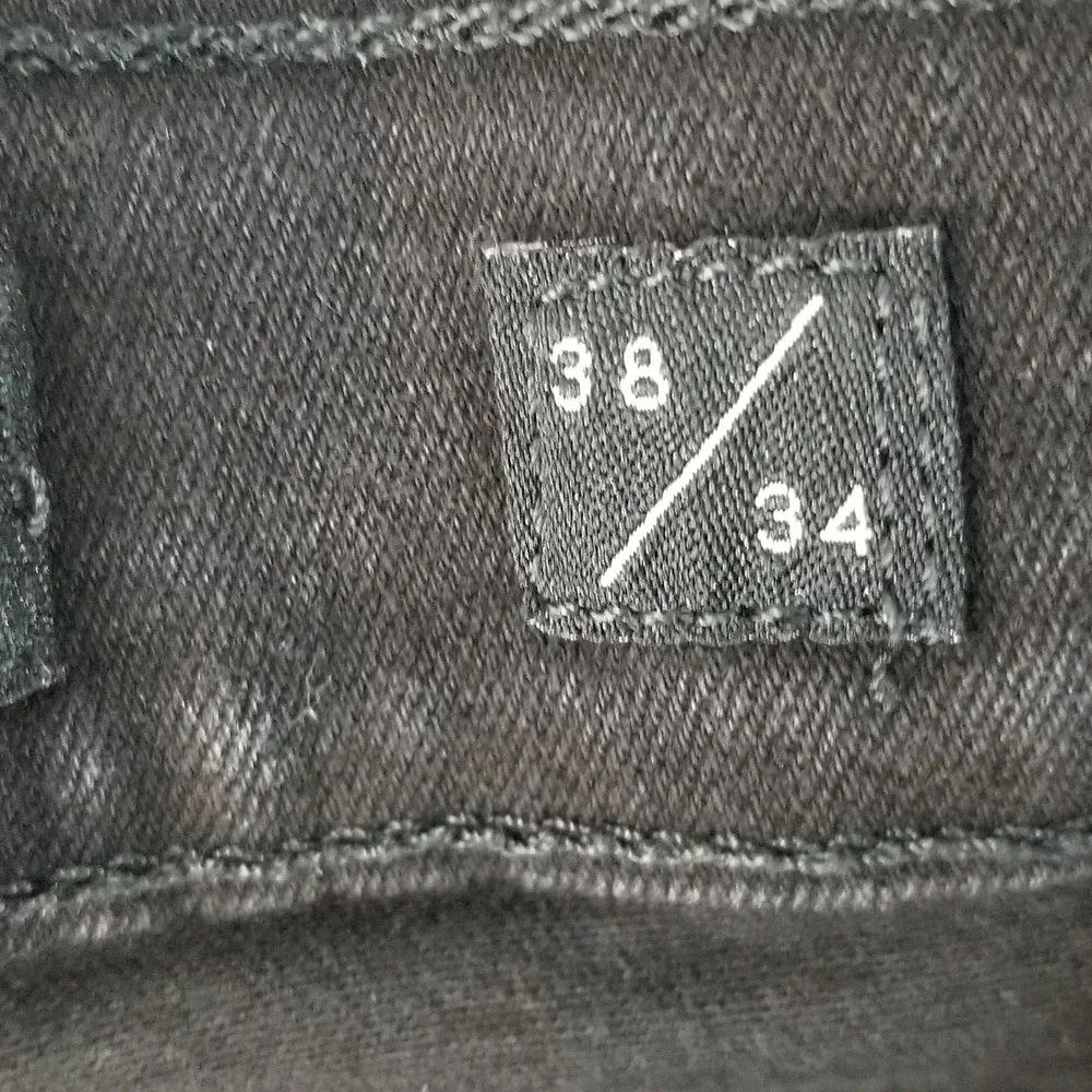 Lucky Brand Jeans Mens‎ 38x34 Black 410 Athletic Straight Stretch Denim Pants